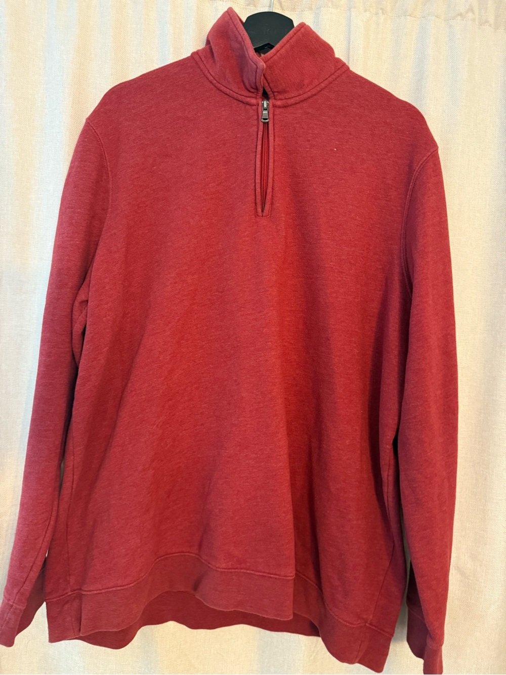 Croft & Barrow Extra Soft Quarter Zip Pullover Sweatshirt Red Men’s XL